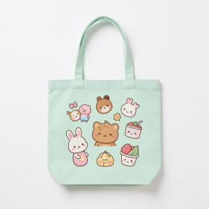 mint tote bag